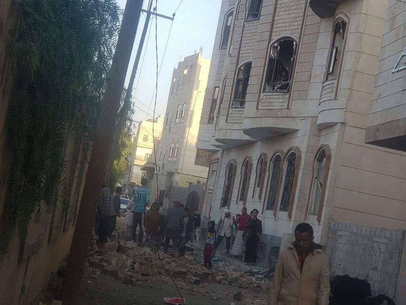 شاهد بالصور..المواقع التي تضررت نتيجة للانفجار الذي هز العاصمة صنعاء